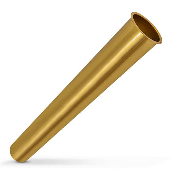 PLUMBFLEX 1-1/2 in. x 24 in. Brass Flanged Sink Tailpiece for Tubular Drain Applications, 22GA