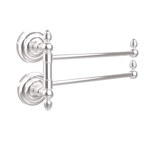 Allied Brass Que New Collection 2 Swing Arm Towel Rail in Polished Chrome