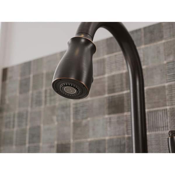 KOHLER Arsdale Single-Handle Pull-Down Sprayer Kitchen Faucet with Soap/Lotion Dispenser in Oil-Rubbed Bronze