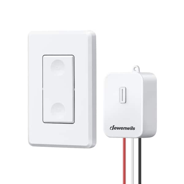 15A High Power Wireless Remote Control No in-Wall Wiring Light Switch Kit