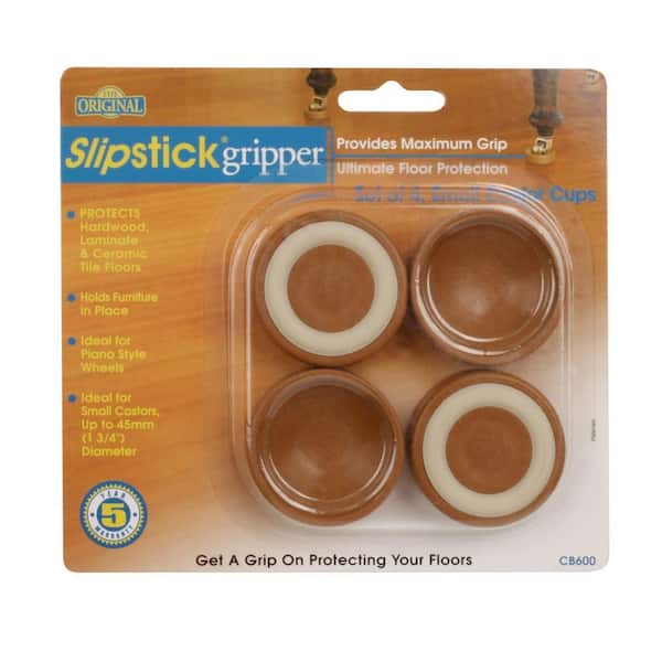 Slipstick CB420 Carpet Protector Caster Cups / Carpet Grippers for Under  Furniture (Set of 4) 2-1/4 Inch - Clear Plastic