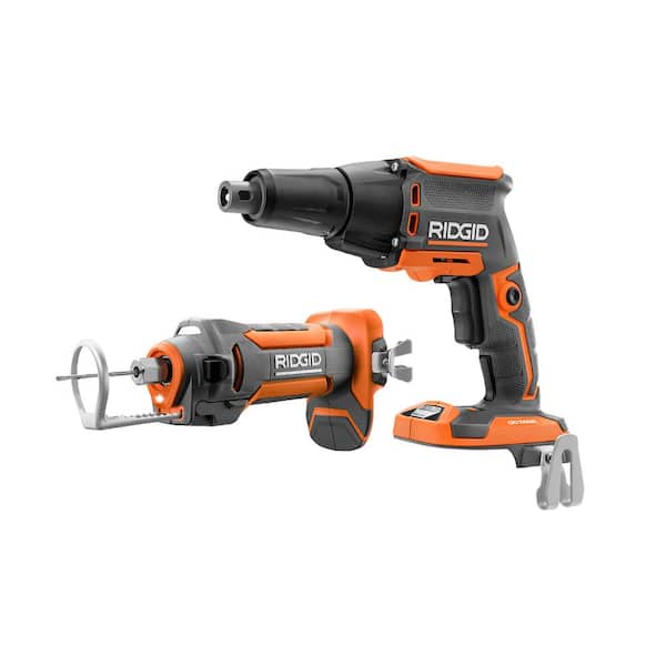 18V Brushless Cordless Drywall Screwdriver with Collated Attachment with 18V Drywall Cut-Out Tool (Tools Only)