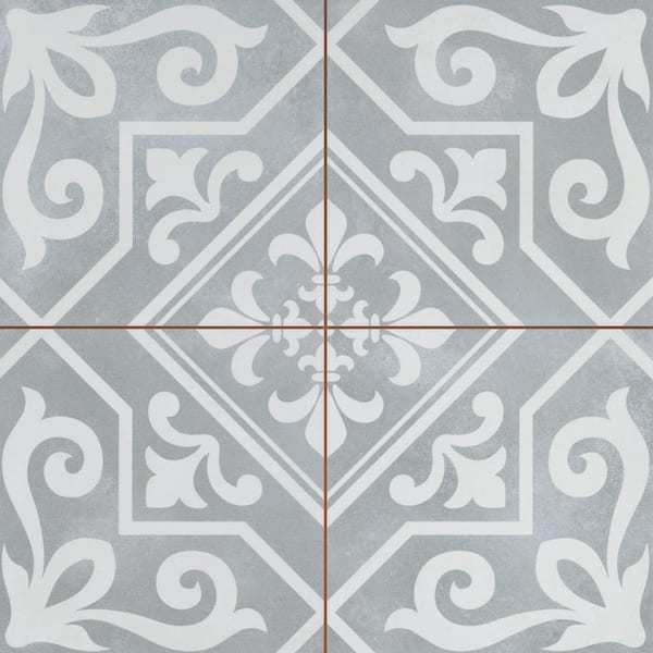 EMSER TILE Nostalgia Legend 17.72 in. x 17.72 in. Matte Patterned Look Ceramic Floor & Wall Tile (10.9 sq. ft./Case)
