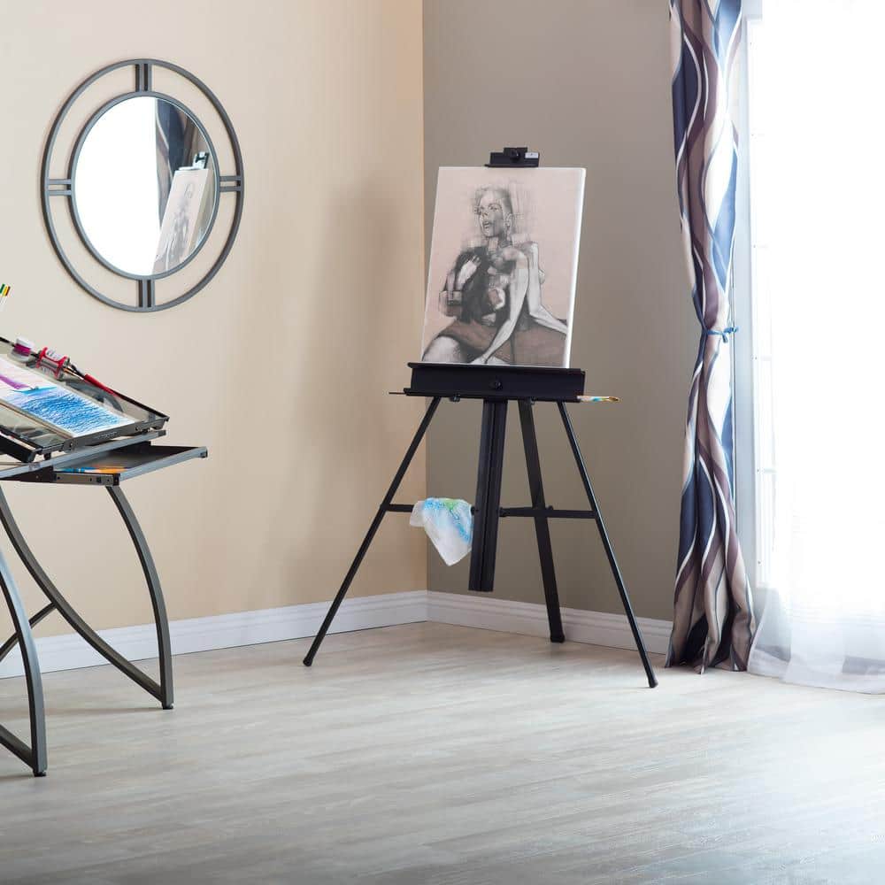 Black Adjustable Aluminum Studio Easel
