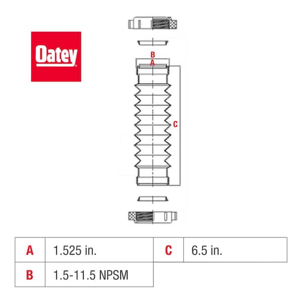 1-1/2 in. x 1-1/2 in. Form-N-Fit White Plastic Double Slip-Joint Coupling