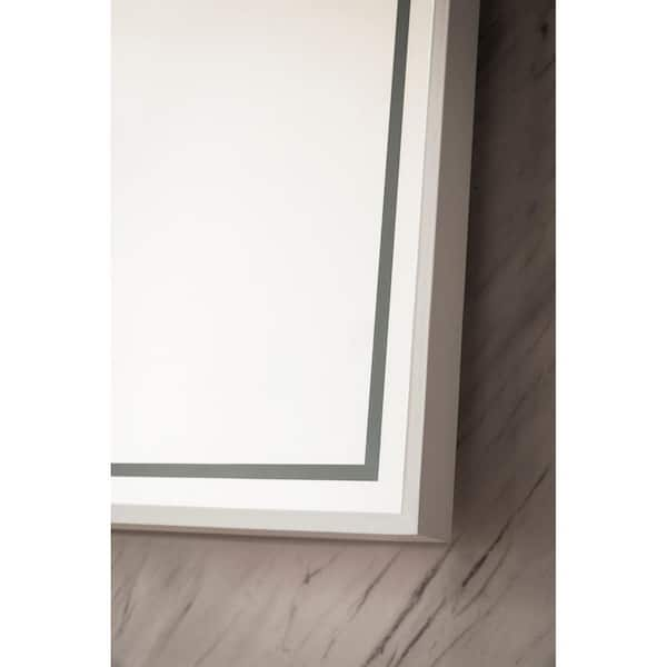 James Martin Vanities Tampa 39-3/8 x 29-1/2 Framed Bathroom Mirror Matte  Black