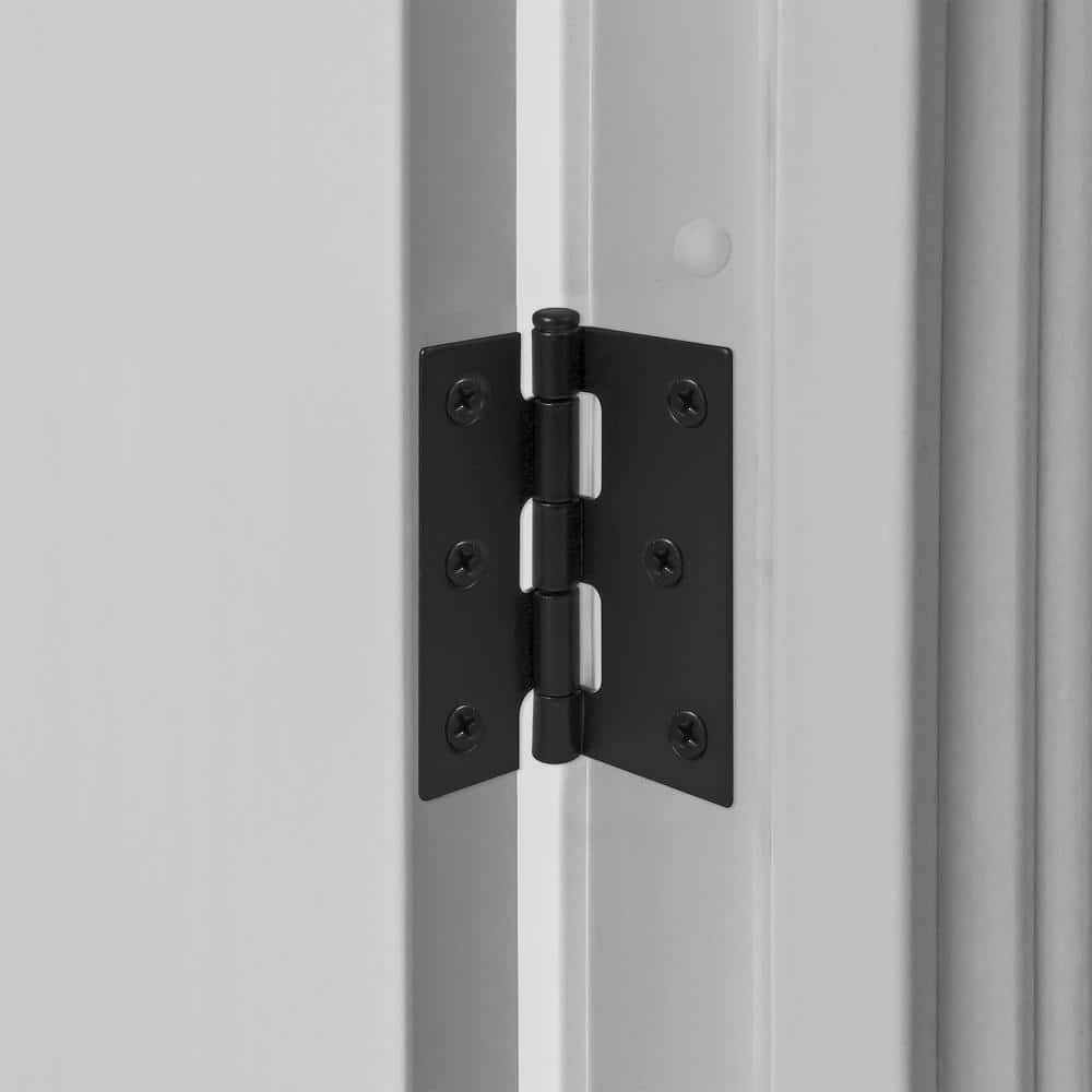 Matte Black Steel Screen/Storm Door Replacement Hinges, 3 Inches, Set of 2