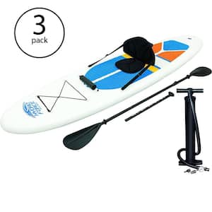 BW Hydro-Force White Cap Inflatable SUP Stand Up Paddle Board (3-Pack)