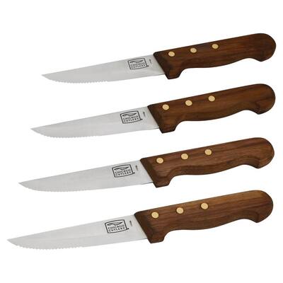 Basics Steakhouse Knives in Walnut 4-Piece Set