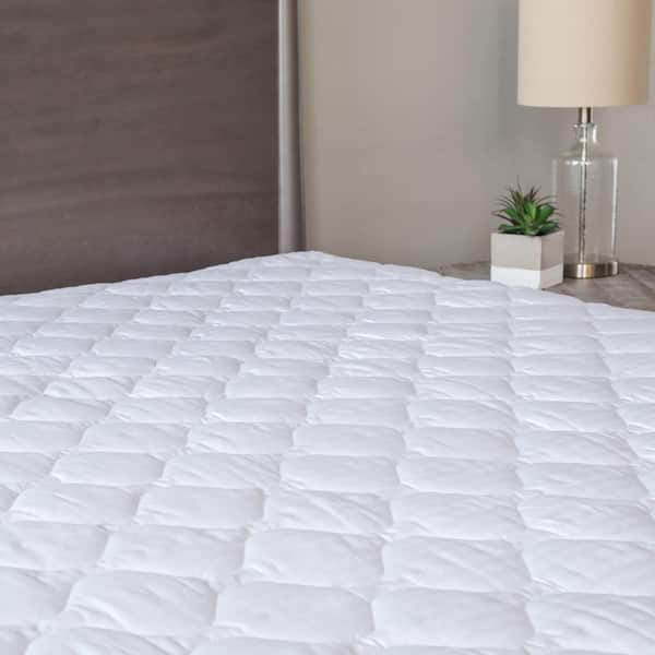 Quilted Waterproof Mattress Pad, King Size Bed Mattress Pad