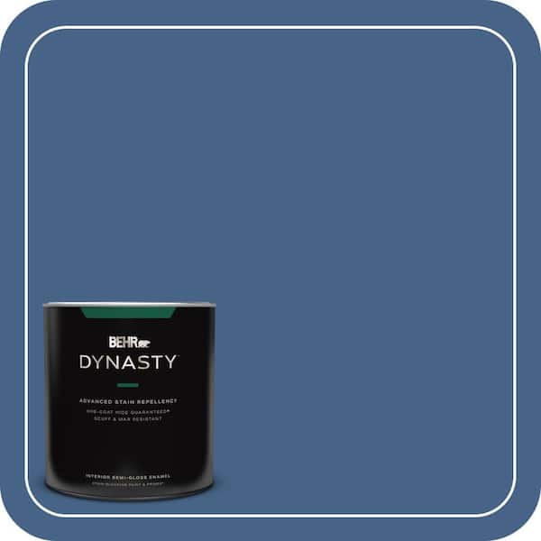 BEHR DYNASTY 1 qt. #PPU15-04 Mosaic Blue One-Coat Hide Semi-Gloss Enamel Interior Stain-Blocking Paint and Primer