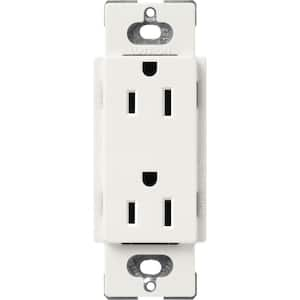 Claro 15 Amp Duplex Outlet, Architectural White (SCR-15-RW)