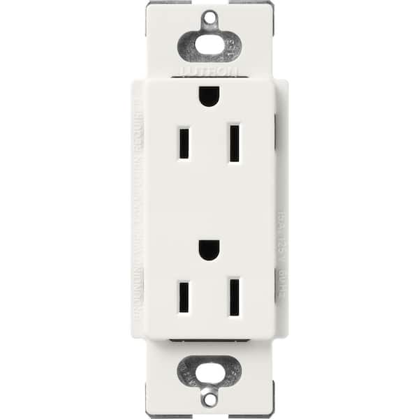 Claro 15 Amp Duplex Outlet, Architectural White (SCR-15-RW)