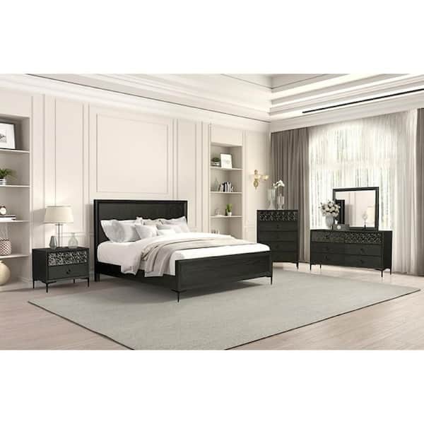 Kaira 5-Piece Espresso Brown Queen Wood Bedroom Set