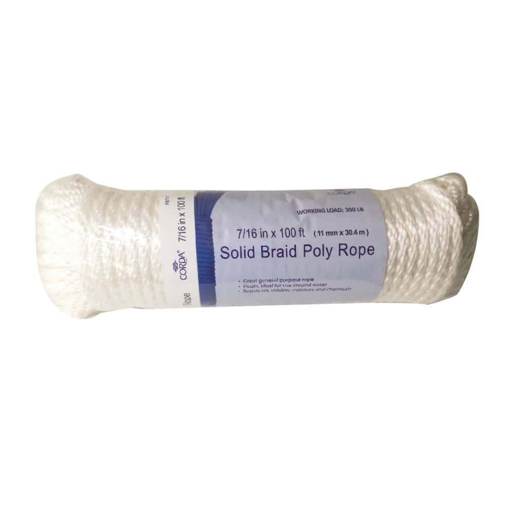 100 Ft Heavy Duty Braided Cotton Rope Clothesline #6 - 1/4 6 mm