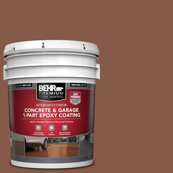 BEHR PREMIUM 5 gal. #PFC-20 Coronado Self-Priming 1-Part Epoxy Satin Interior/Exterior Concrete and Garage Floor Paint