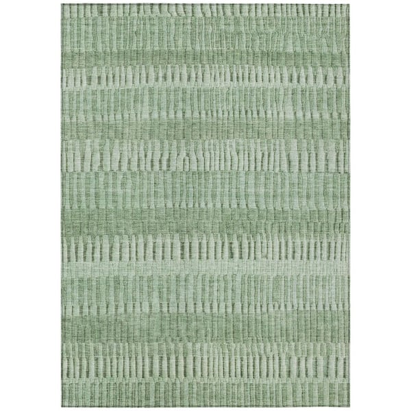 Chantille Machine Washable Indoor/Outdoor Abstract ACN2807 Aloe 5 ft. x 7 ft. 6 in. Area Rug