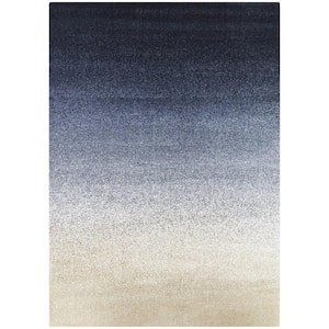 Ozin Navy Blue 5 ft. x 7 ft. Gradient Area Rug