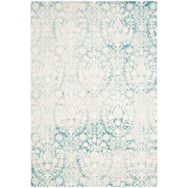 SAFAVIEH Passion Turquoise/Ivory 4 ft. x 6 ft. Floral Area Rug