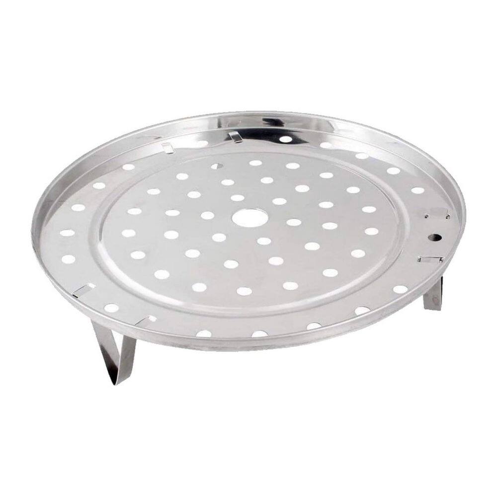 11-Inch Silver Stainless Steel Steamer Rack Thickened Cooling Stand with Tripod Feet for Dumplings Seafood price history on PriceWatchPro