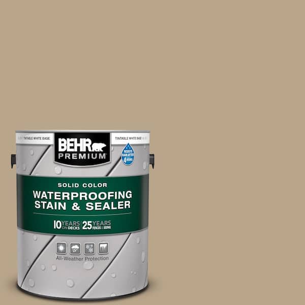 BEHR PREMIUM 1 gal. #710D-4 Harvest Brown Solid Color Waterproofing Exterior Wood Stain and Sealer
