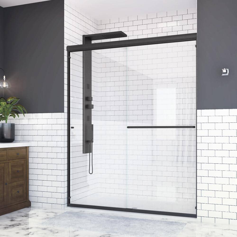 Holcam Distinctive 60 in. x 74 in. SemiFrameless Glass Sliding Shower