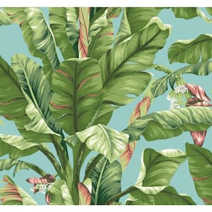 Tropics Banana Leaf Paper Strippable Roll Wallpaper (Covers 60.75 sq. ft.)