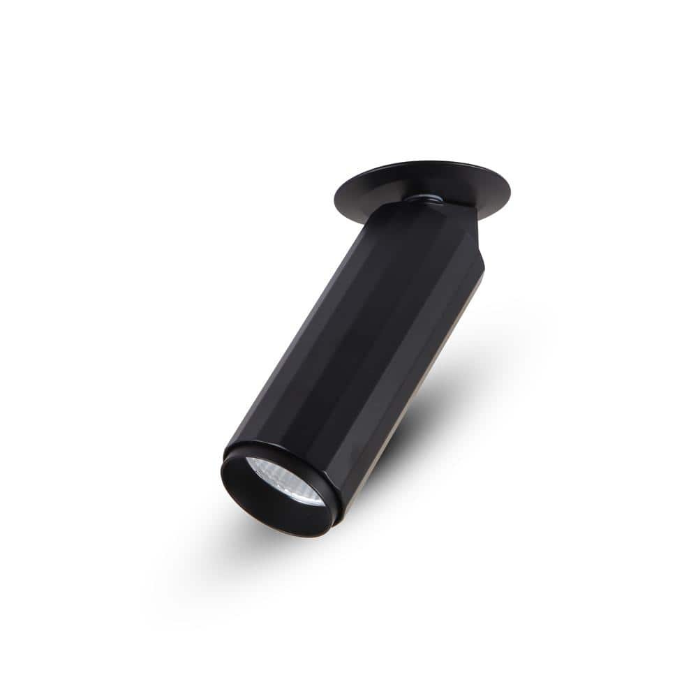 Orbit Series Black Aluminum LED Adjustable Flush Spotlight