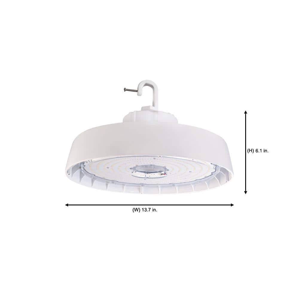 14'' White Aluminum LED High Bay Light with Dimmable Feature