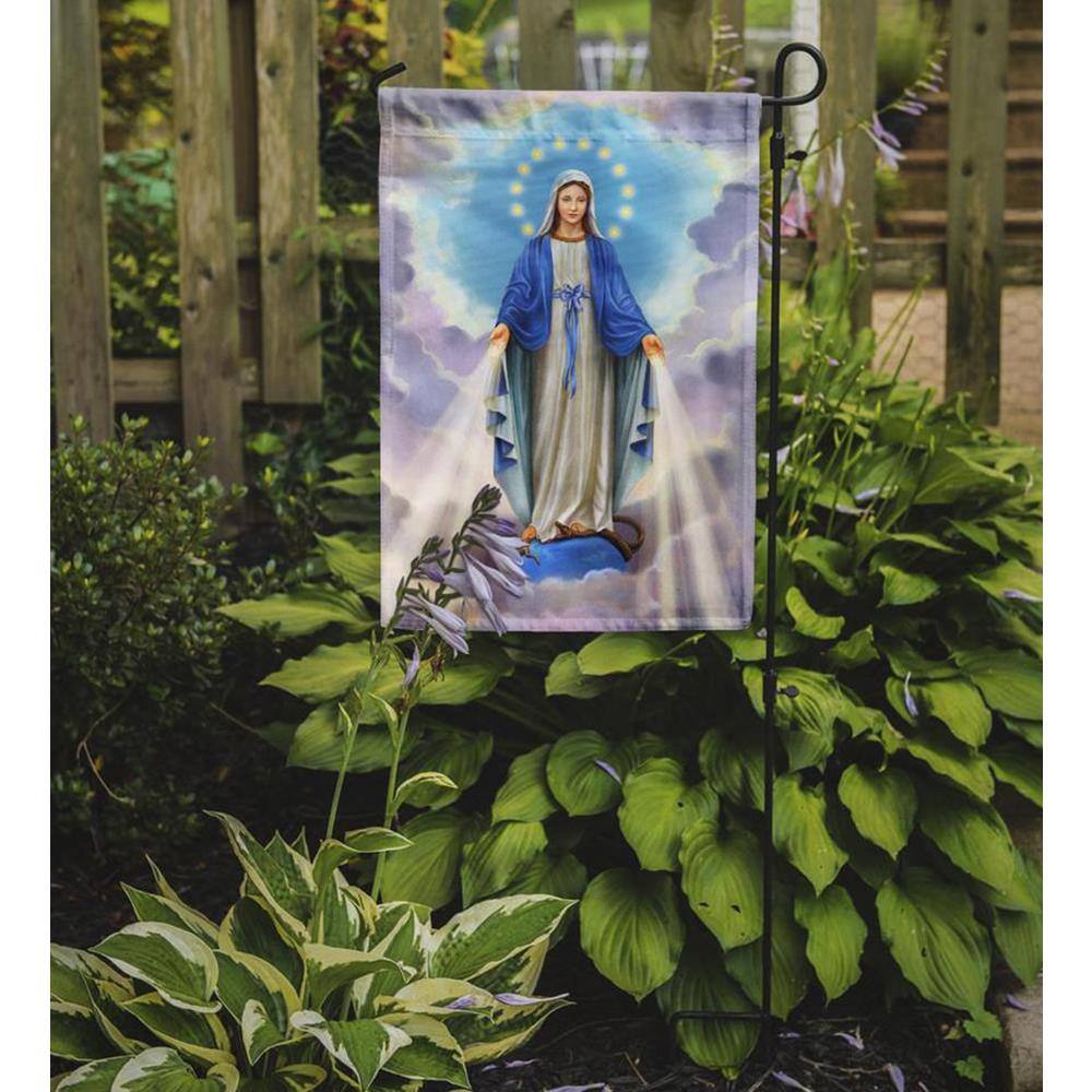 Multicolor Polyester Religious Blessed Virgin Mother Mary Garden Flag