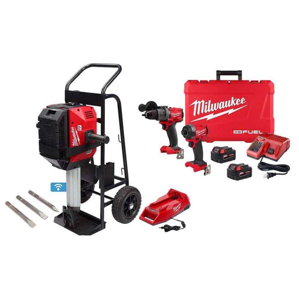 MX FUEL Lithium-Ion Cordless 25 x 32 1-1/8 in. Breaker Kit with M18 FUEL Hammer Drill/Impact Driver Combo Kit (2-Tool) -  Milwaukee, MXF368-1XC-36