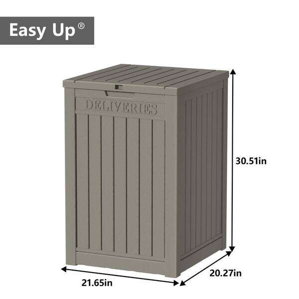 Ama pear Gray 48 Gal. Waterproof Lockable Resin Package Delivery