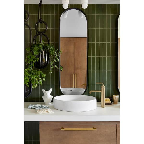 KOHLER Vox Oval Vitreous China Vessel Sink in White with Overflow Drain