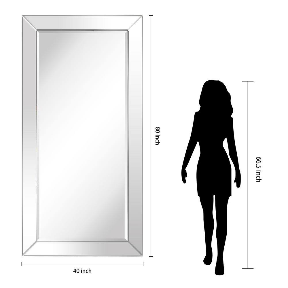 Grand Reflection 40x80 Full-Length Wooden Leaner Mirror