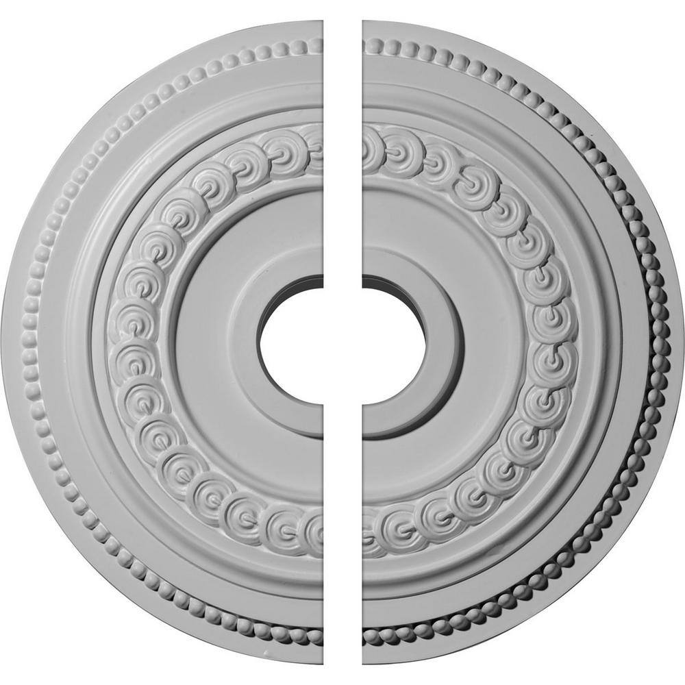 Oldham 18-Inch Primed Polyurethane Split Ceiling Medallion