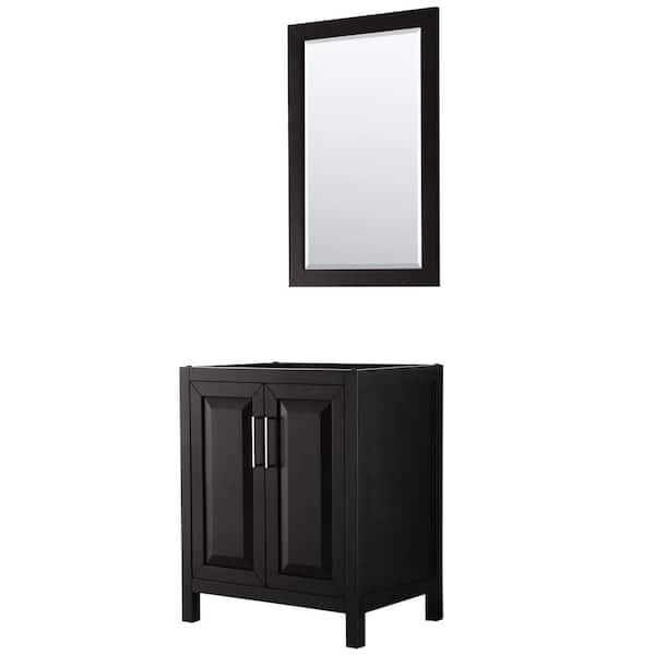 Wyndham Collection Daria 29 in. Single Bathroom Vanity Cabinet Only with 24 in. Mirror in Dark Espresso