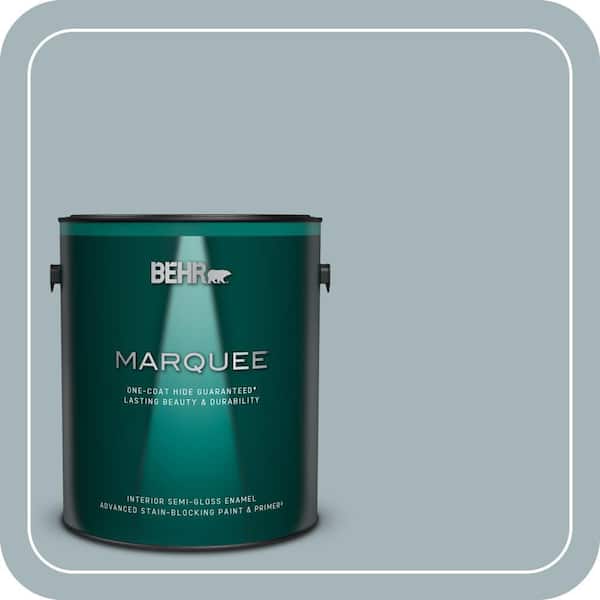 BEHR MARQUEE 1 gal. #ECC-22-2 Bay View Semi-Gloss Enamel Interior Paint & Primer
