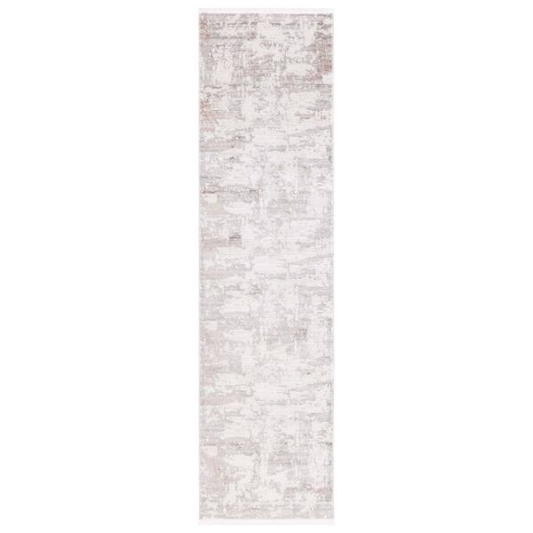 Diamond 2 ft. x 8 ft. Beige/Brown Distressed Marle Runner Rug