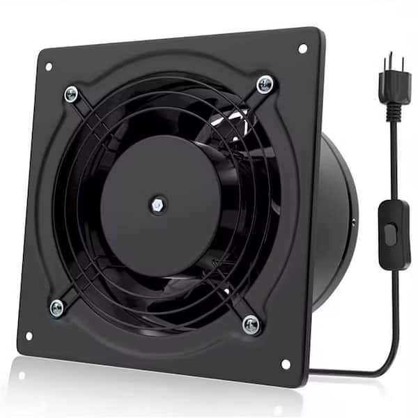 7.5 Inch Wall-Mounted Exhaust Fan 308 CFM for Kitchen Attic Garage Window HVAC System with Metal Extractor