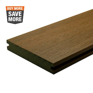 UltraShield Naturale Magellan 1 in. x 6 in. x 8 ft. Peruvian Teak Solid with Groove Composite Decking Board