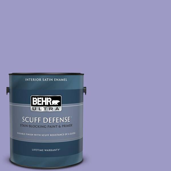 BEHR ULTRA 1 gal. #630B-5 Majestic Violet Extra Durable Satin Enamel Interior Paint & Primer