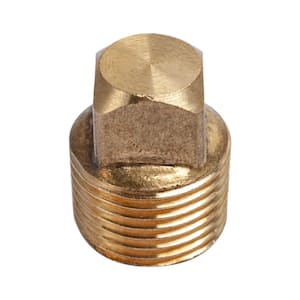 3/8 in. MIP Brass Pipe Square Head Plug Fitting (50-Pack)