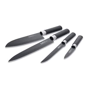 Essentials 4-Piece in Black Ceramic Coated Steel Knife Set
