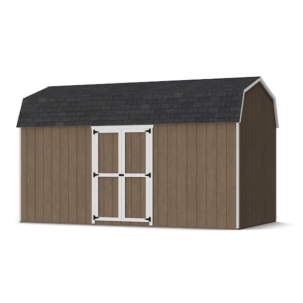 Value Gambrel 8 ft. x 16 ft. Wood Storage Shed with 6 ft. Sidewalls, Side Entry, and Floor (128 sq. ft. )