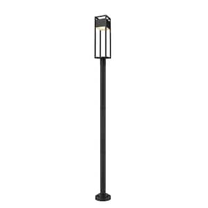 Barwick 100.75 in. 1-Light Black LED Aluminum Hardwired Outdoor Weather Resistant Post Light Set LED