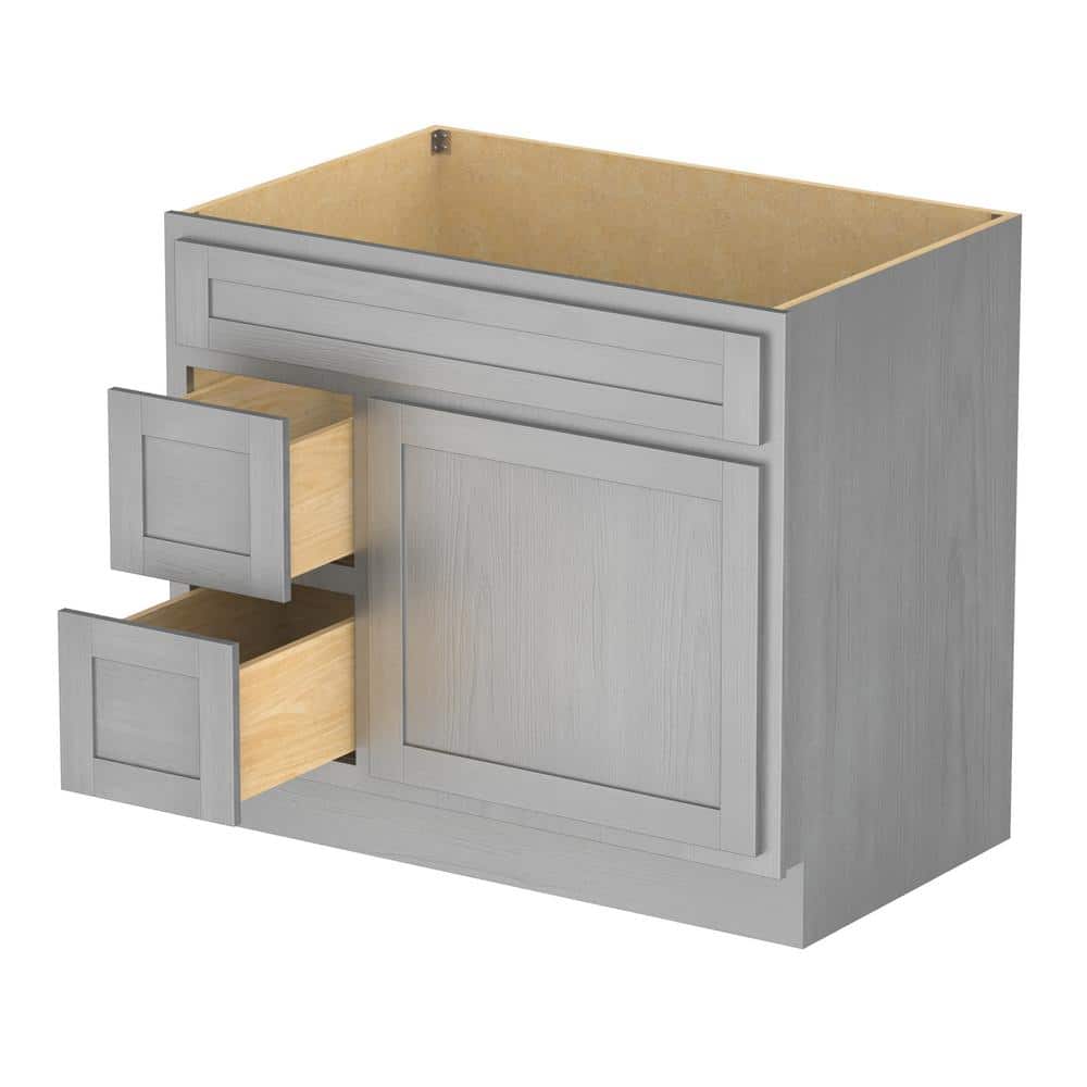 Hibbitts 36" Silver Single Shaker Bathroom Vanity Base