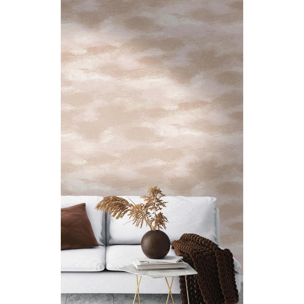 Pink Cloud-like Metallic Textured-Shelf Liner Non-Woven Wallpaper Non-Pasted (57 sq. ft.) Double Roll price history on PriceWatchPro