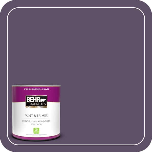 BEHR PREMIUM PLUS 1 qt. #M560-7 Muscat Grape Eggshell Enamel Low Odor Interior Paint & Primer