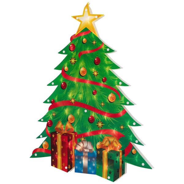 Northlight 23 in. Lighted Christmas Tree Window Silhouette