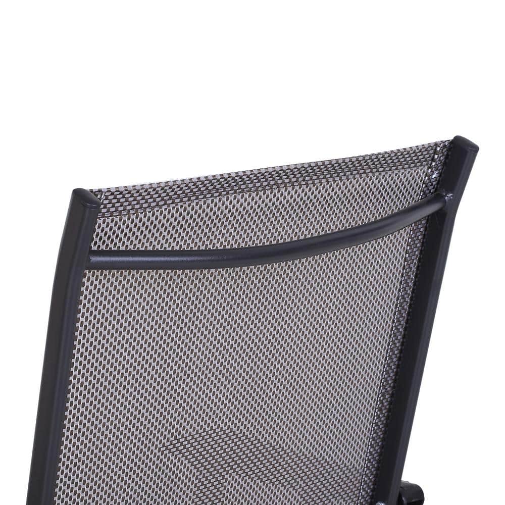 Compact Light Grey Folding Patio Chair Set for Outdoor, Camping, and Travel